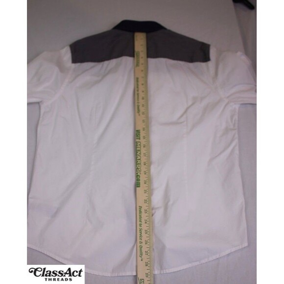 GUESS Men's Casual Button Down Blue White Long Sleeve Sz L - Picture 5 of 7